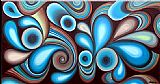 Blue Wall Art - Blue Brown